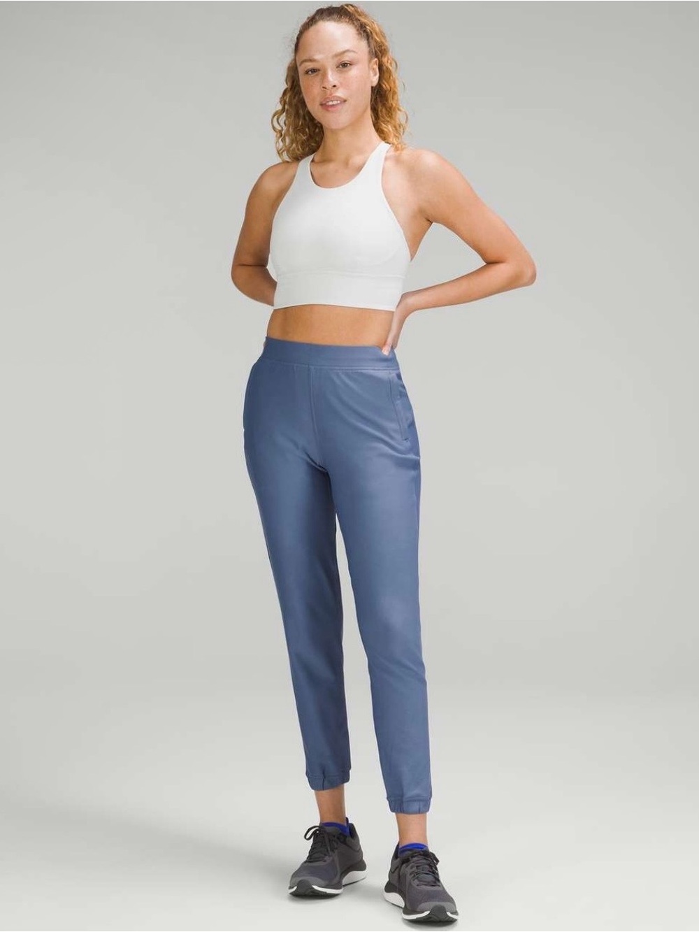 Women's High-Rise Blue Jogger Pants